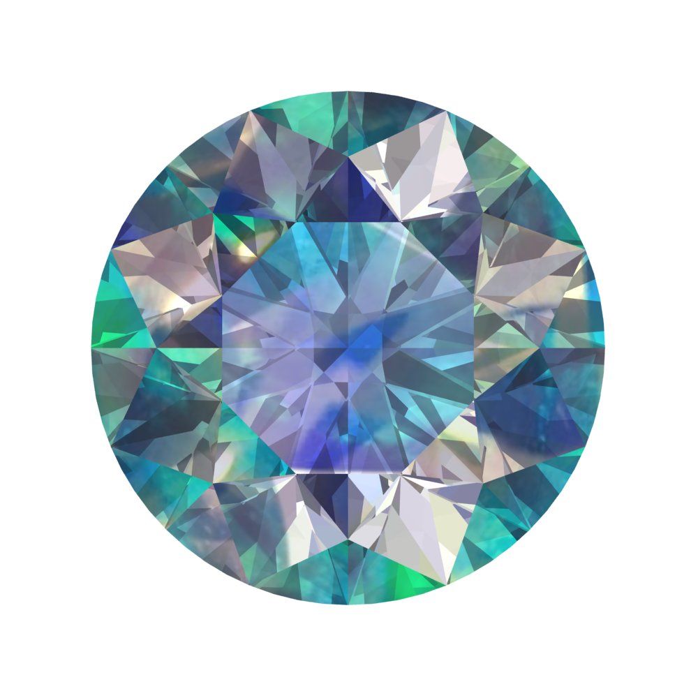 0.25 to 3 ct Round Cut VVS1 Synthetic Blue moissanite September Birthstone