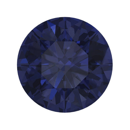 0.25 to 3 ct Round Cut VVS1 Simulated Blue sapphire September Birthstone