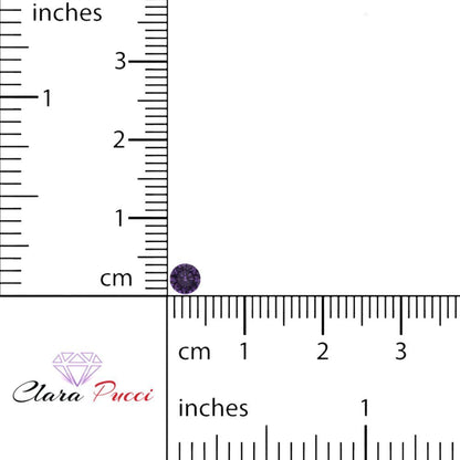 0.25 to 3 ct Round Cut VVS1 Simulated Purple Alexandrite February Birthstone