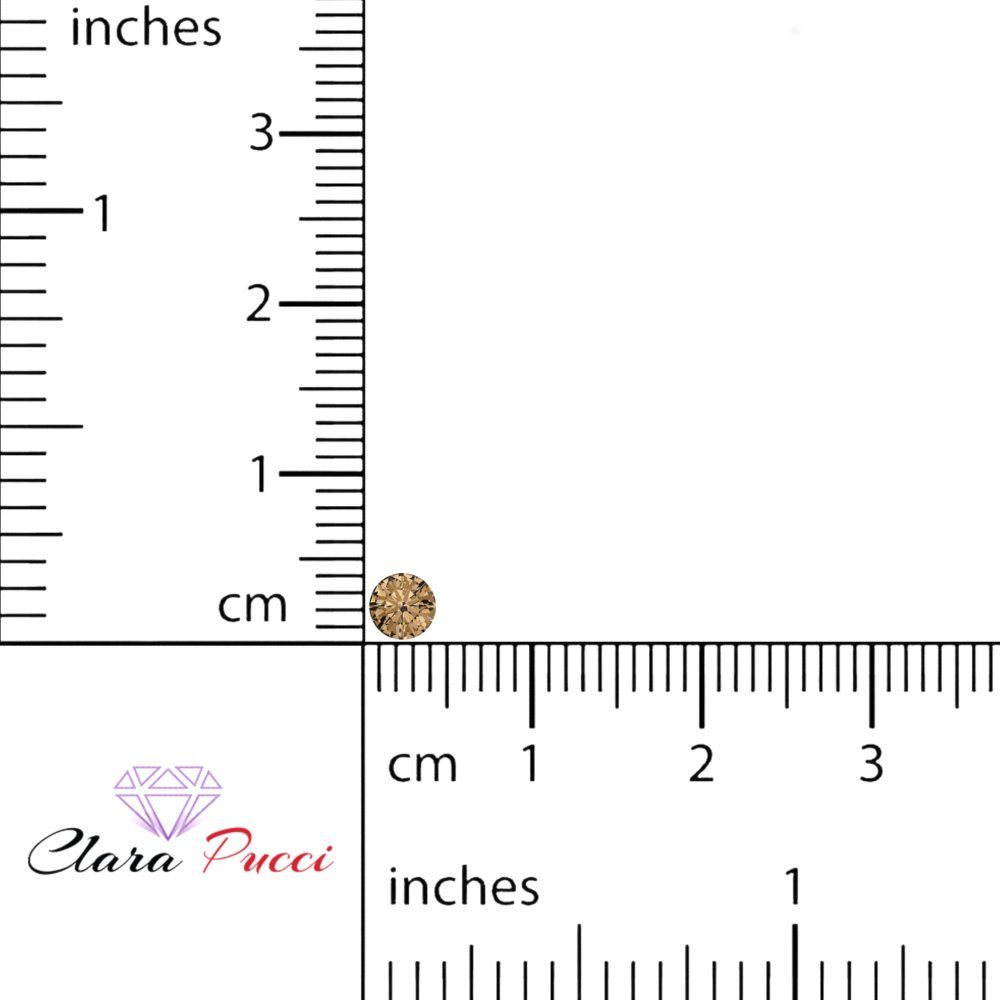 0.25 to 3 ct Round Cut VVS1 Simulated Brown Champagne November Birthstone