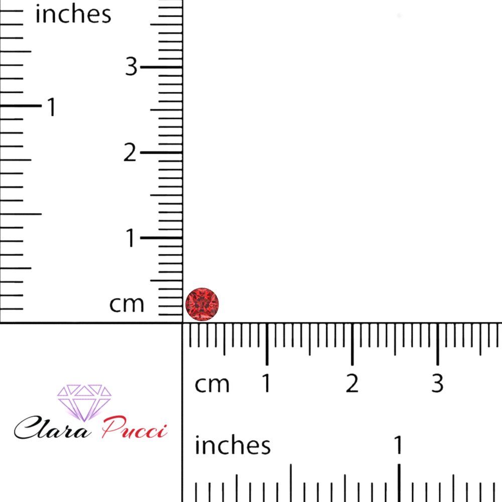 0.25 to 3 ct Round Cut VVS1 Natural Red Garnet January Birthstone