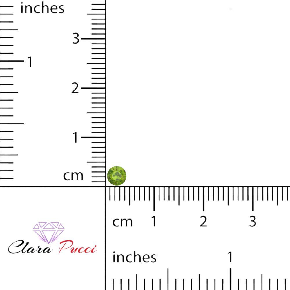 0.25 to 3 ct Round Cut VVS1 Natural Green Peridot August Birthstone