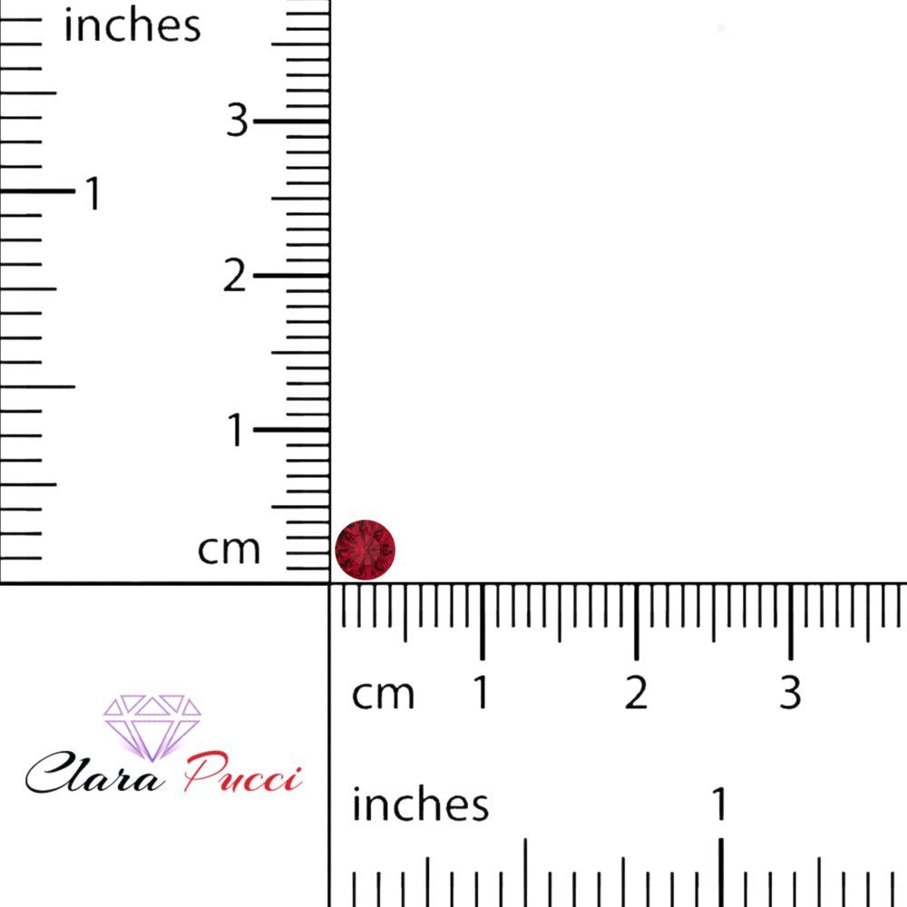 0.25 to 3 ct Round Cut VVS1 Simulated Pink Ruby July Birthstone