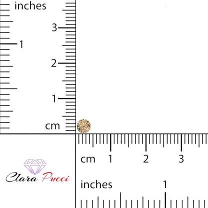 0.25 to 3 ct Round Cut VVS1 Synthetic Yellow moissanite November Birthstone