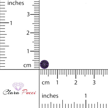 0.25 to 3 ct Round Cut VVS1 Simulated Purple Alexandrite February Birthstone
