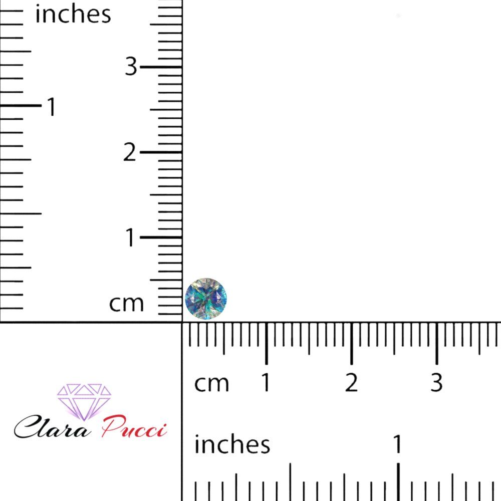 0.25 to 3 ct Round Cut VVS1 Synthetic Blue moissanite September Birthstone