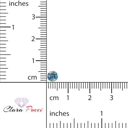 0.25 to 3 ct Round Cut VVS1 Synthetic Blue moissanite September Birthstone