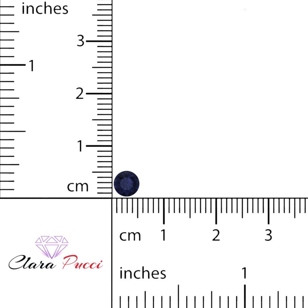 0.25 to 3 ct Round Cut VVS1 Simulated Blue sapphire September Birthstone