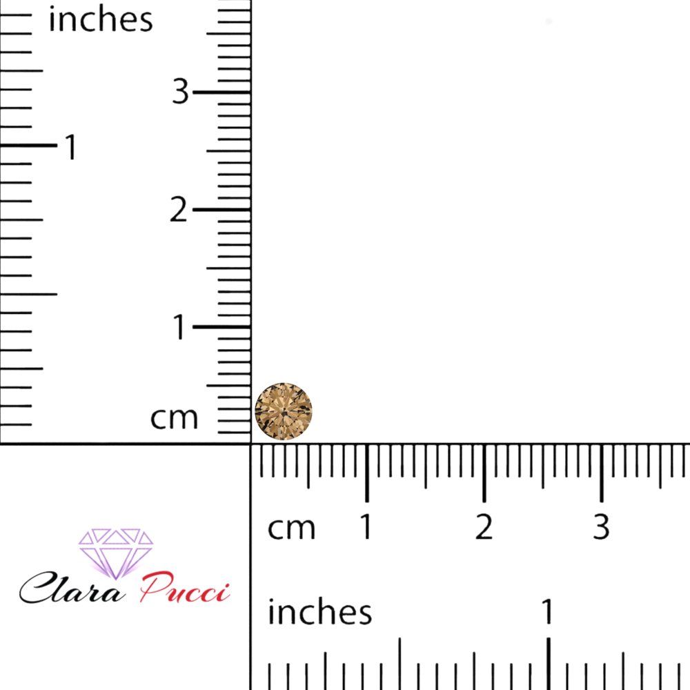 0.25 to 3 ct Round Cut VVS1 Simulated Brown Champagne November Birthstone