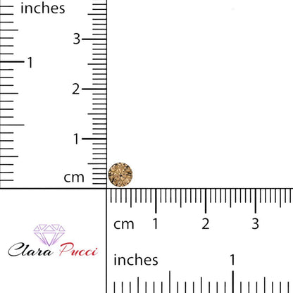 0.25 to 3 ct Round Cut VVS1 Simulated Brown Champagne November Birthstone