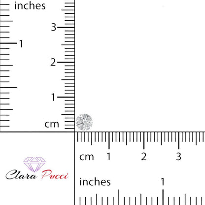 0.25 to 3 ct Round Cut VVS1 Synthetic Clear Moissanite April Birthstone