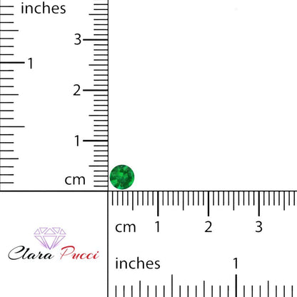 0.25 to 3 ct Round Cut VVS1 Simulated Green Emerald May Birthstone