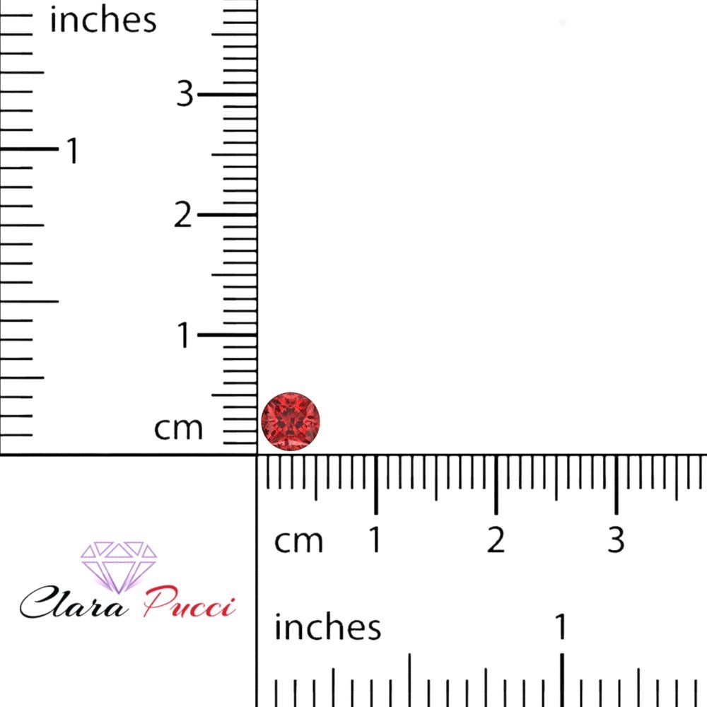 0.25 to 3 ct Round Cut VVS1 Natural Red Garnet January Birthstone