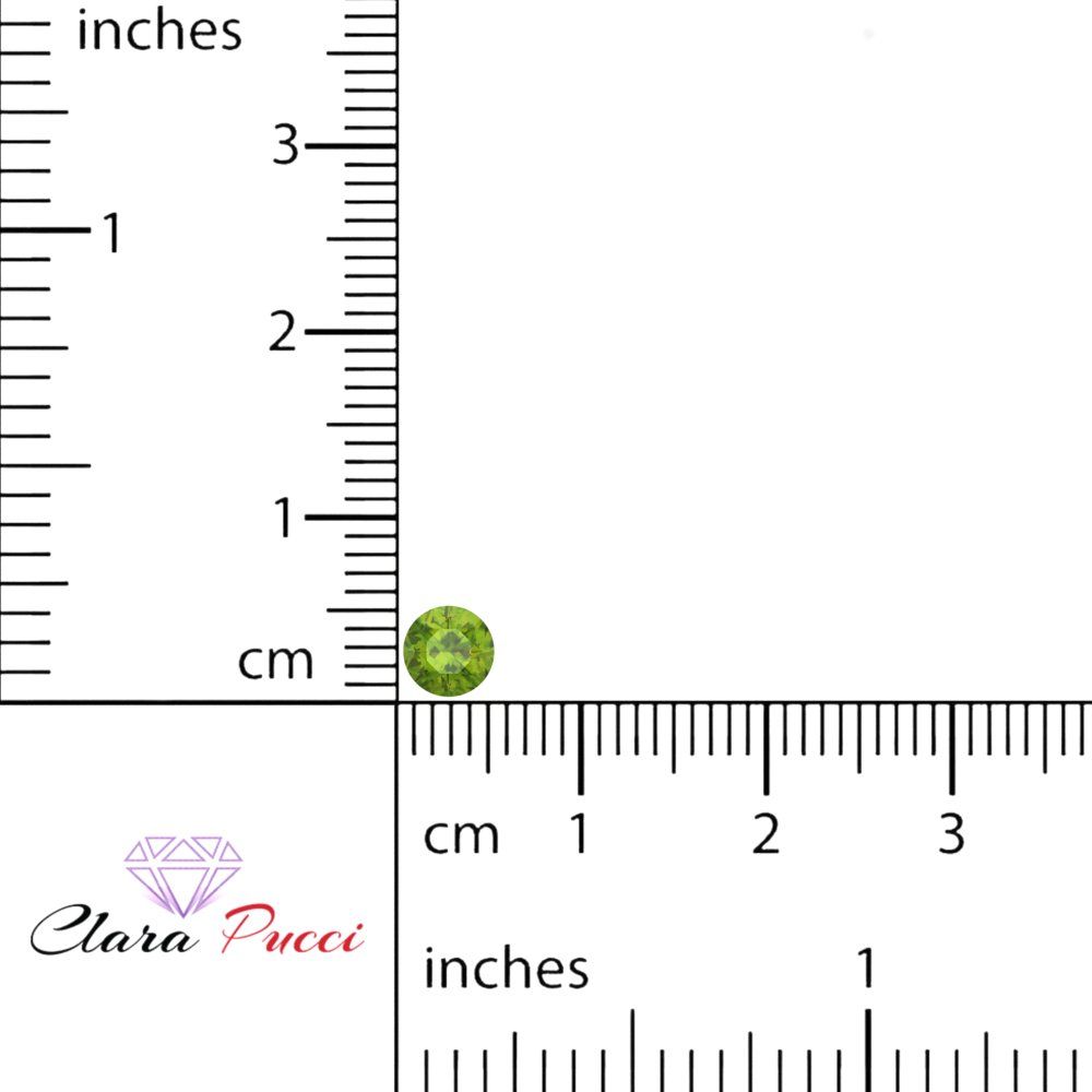 0.25 to 3 ct Round Cut VVS1 Natural Green Peridot August Birthstone