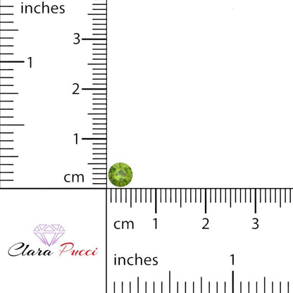 0.25 to 3 ct Round Cut VVS1 Natural Green Peridot August Birthstone
