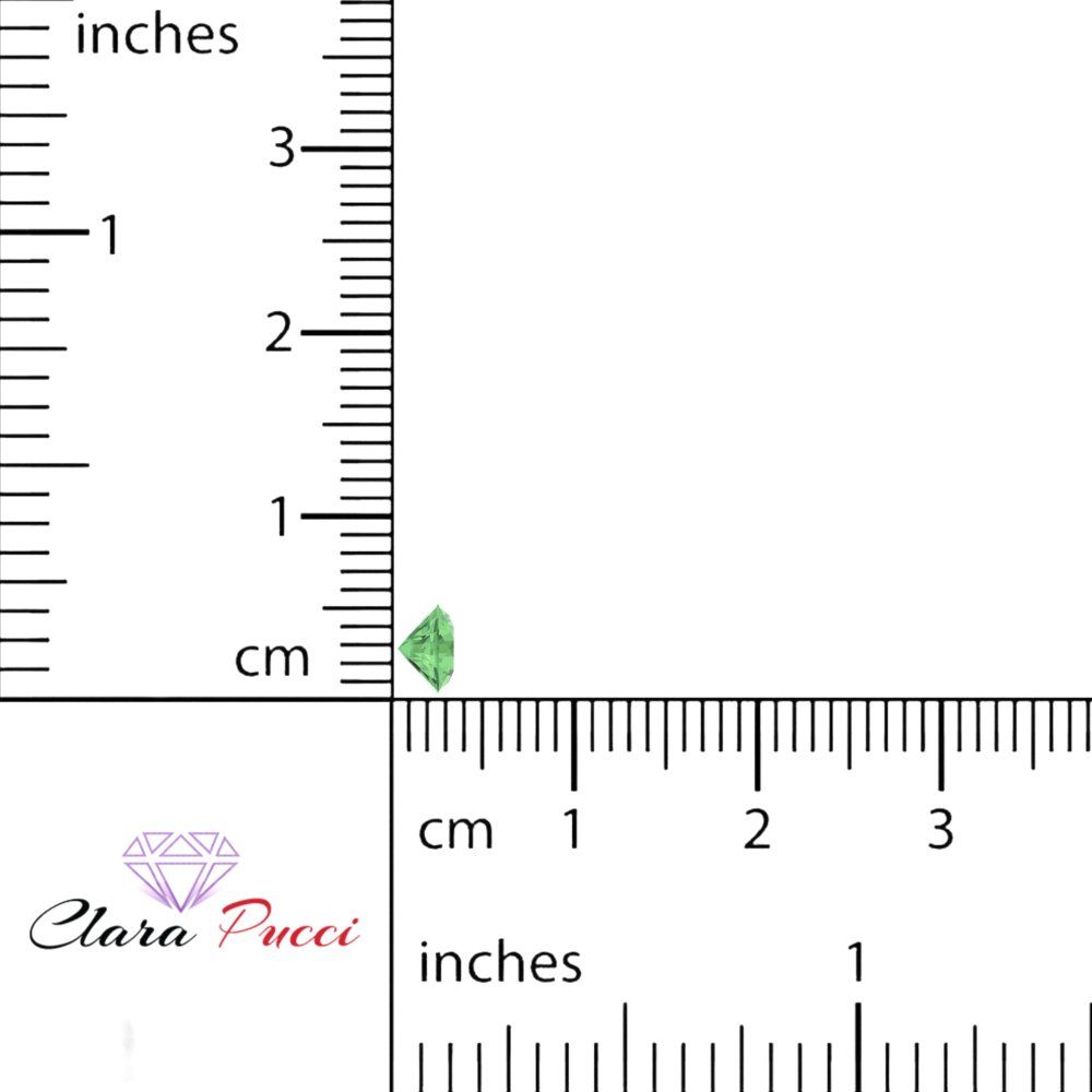 0.25 to 3 ct Round Cut VVS1 Simulated Light Green August Birthstone