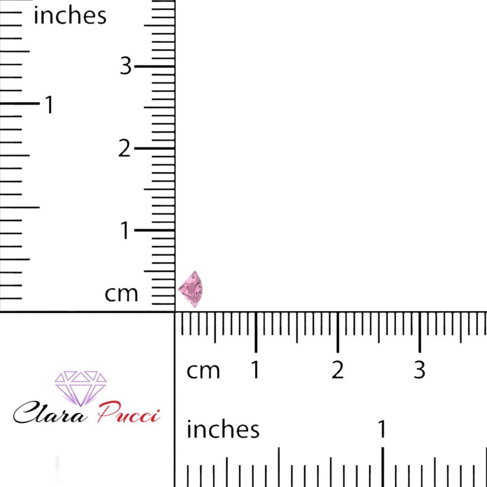 0.25 to 3 ct Round Cut VVS1 Simulated Pink October Birthstone