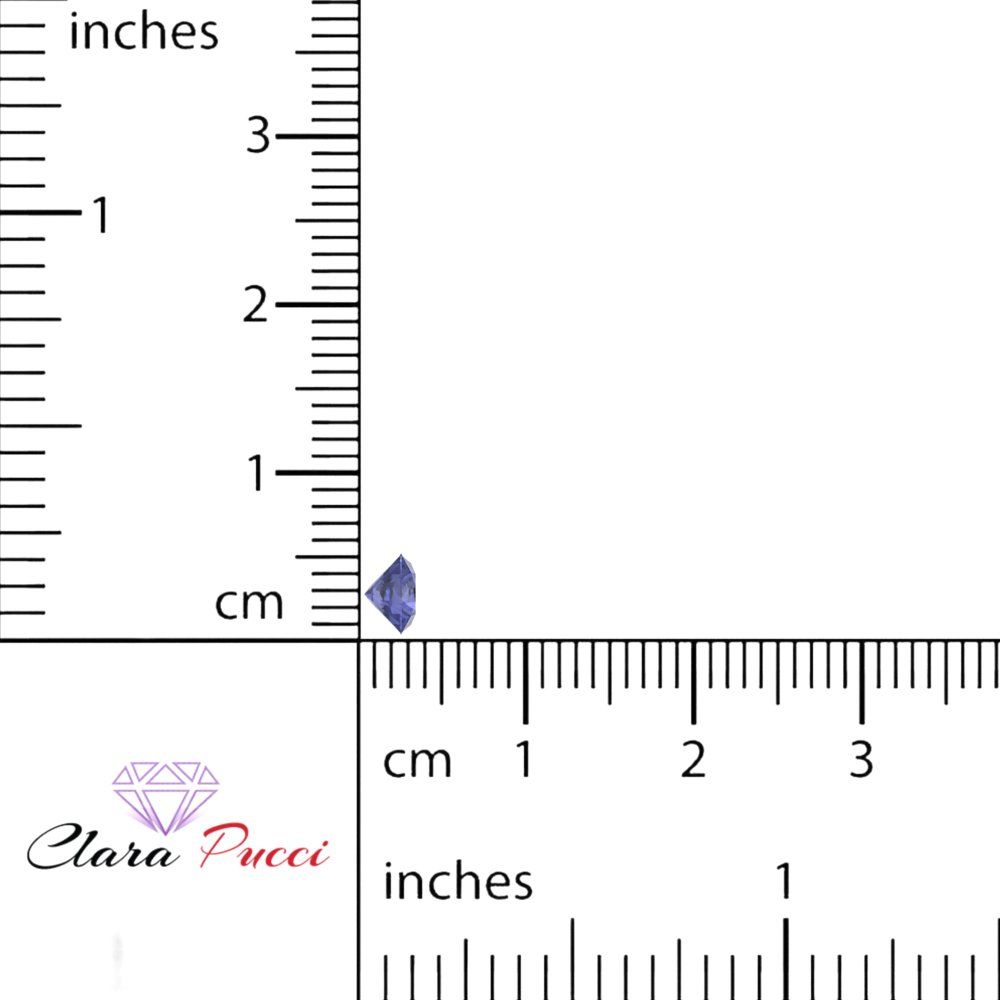 0.25 to 3 ct Round Cut VVS1 Simulated Blue Tanzanite September Birthstone