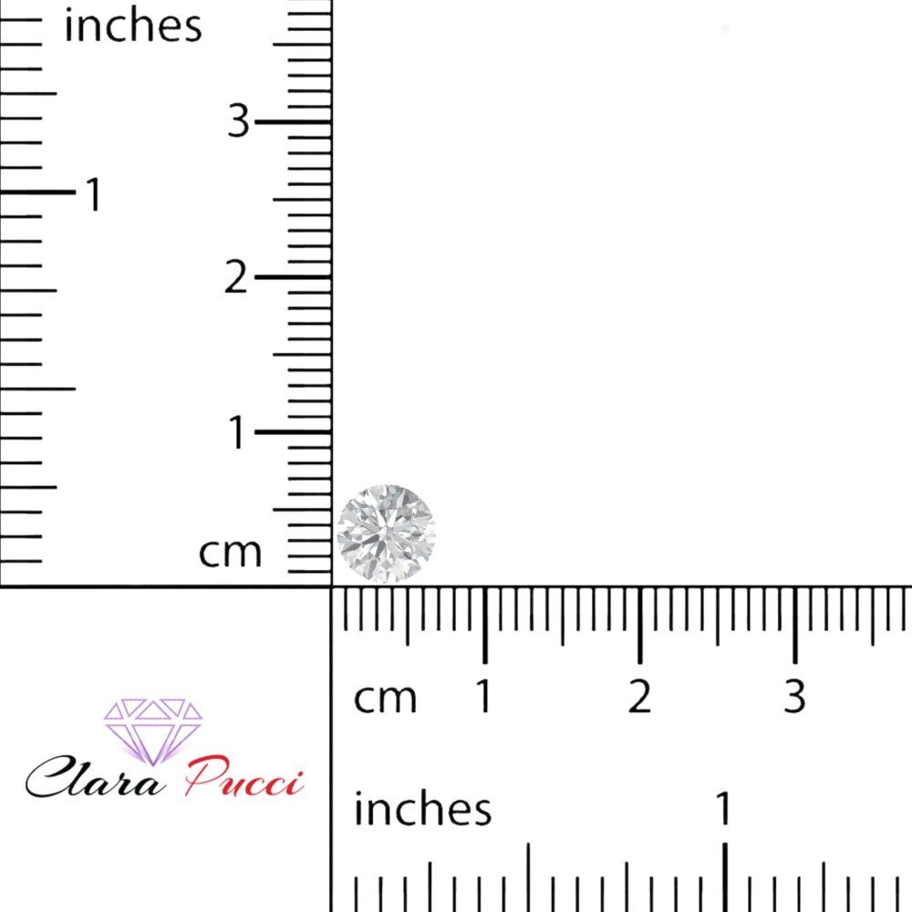 0.25 to 3 ct Round Cut VVS1 Synthetic Clear Moissanite April Birthstone