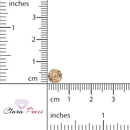 0.25 to 3 ct Round Cut VVS1 Synthetic Yellow moissanite November Birthstone