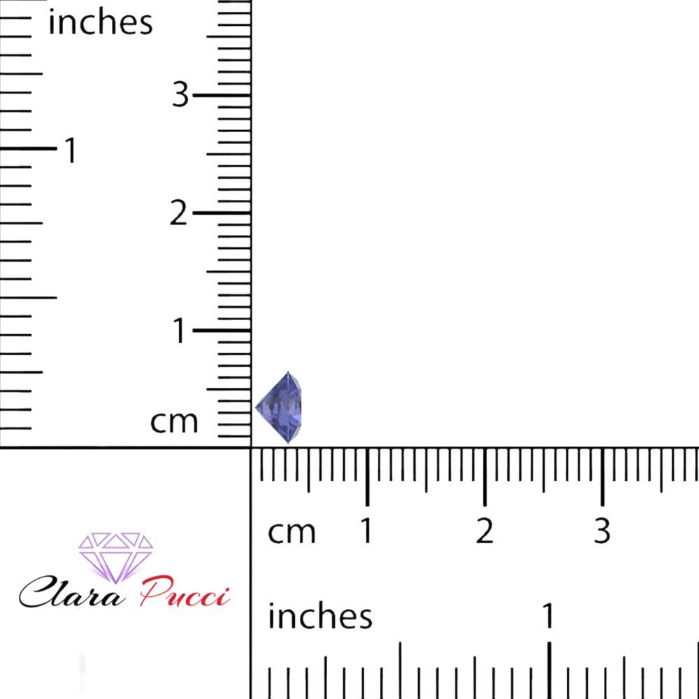 0.25 to 3 ct Round Cut VVS1 Simulated Blue Tanzanite September Birthstone