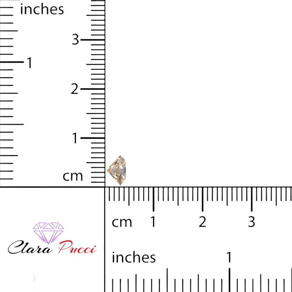 0.25 to 3 ct Round Cut VVS1 Synthetic Yellow moissanite November Birthstone