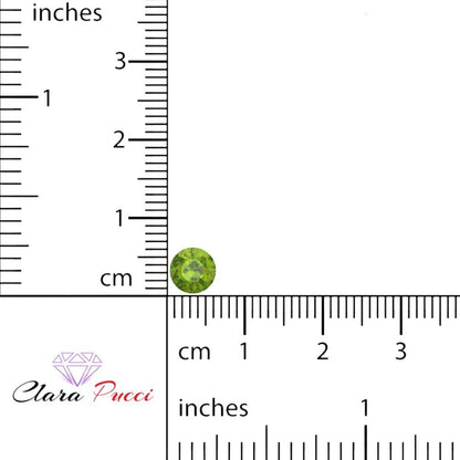 0.25 to 3 ct Round Cut VVS1 Natural Green Peridot August Birthstone