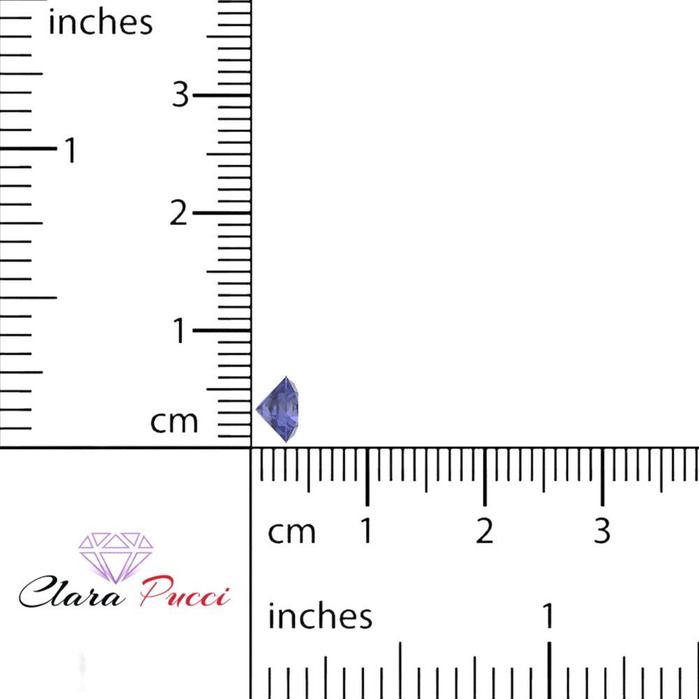 0.25 to 3 ct Round Cut VVS1 Simulated Blue Tanzanite September Birthstone