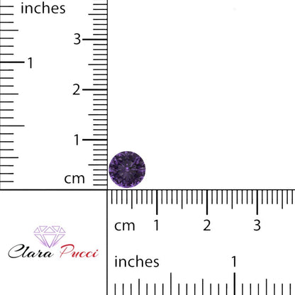 0.25 to 3 ct Round Cut VVS1 Simulated Purple Alexandrite February Birthstone