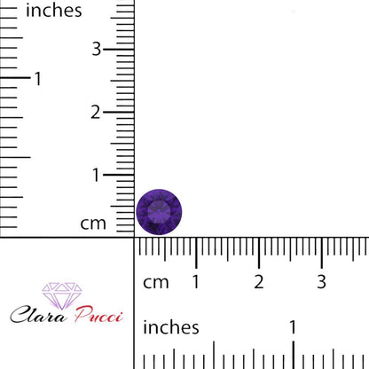 0.25 to 3 ct Round Cut VVS1 Natural Purple Amethyst February Birthstone