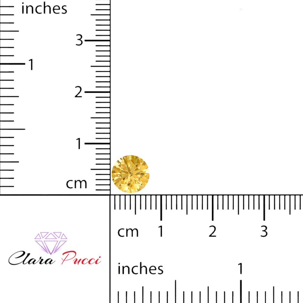 0.25 to 3 ct Round Cut VVS1 Natural Yellow Citrine November Birthstone