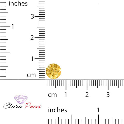 0.25 to 3 ct Round Cut VVS1 Natural Yellow Citrine November Birthstone