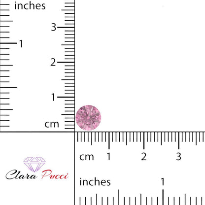 0.25 to 3 ct Round Cut VVS1 Simulated Pink October Birthstone
