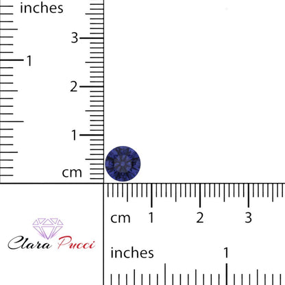 0.25 to 3 ct Round Cut VVS1 Simulated Blue Tanzanite September Birthstone
