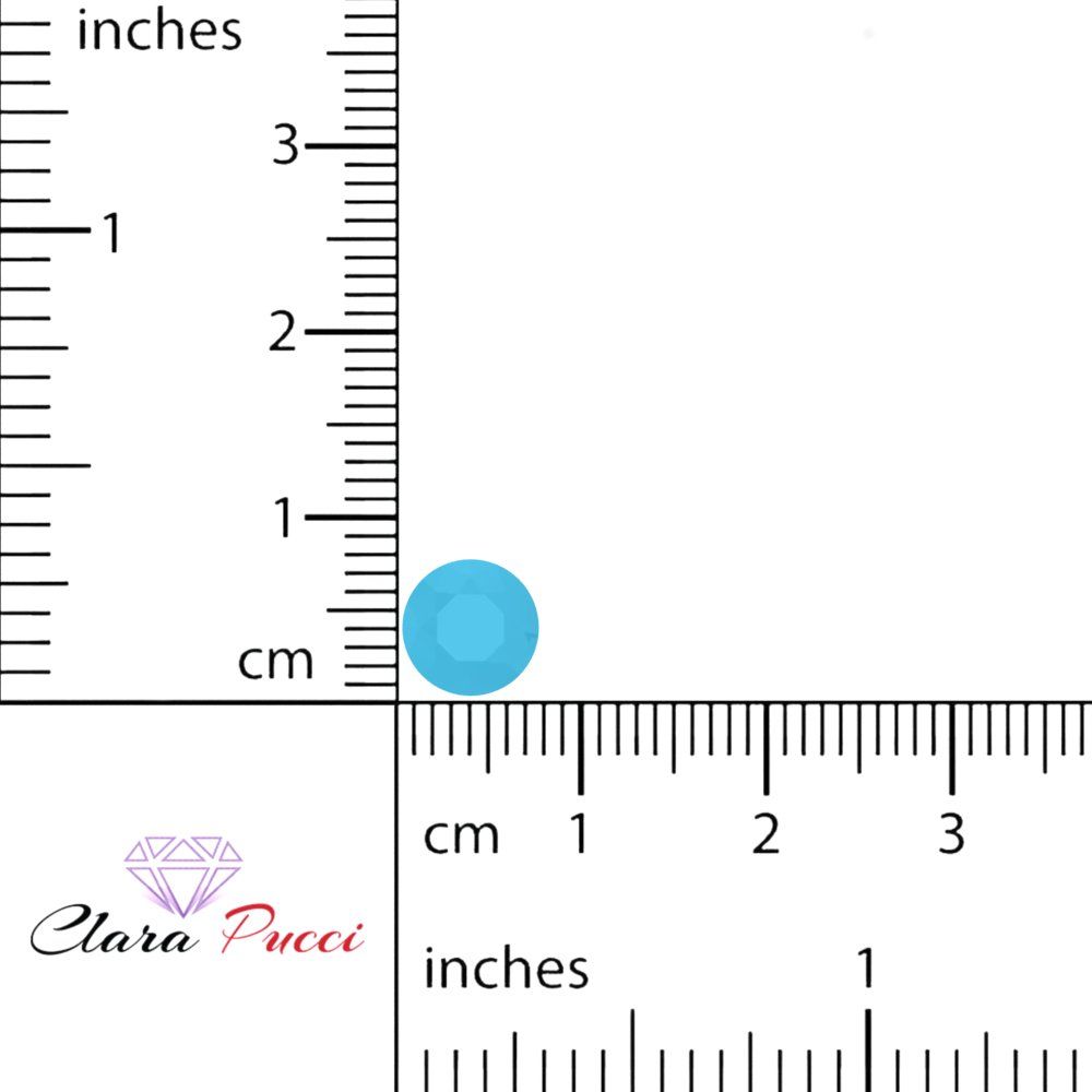 0.25 to 3 ct Round Cut VVS1 Simulated Blue Turquoise December Birthstone