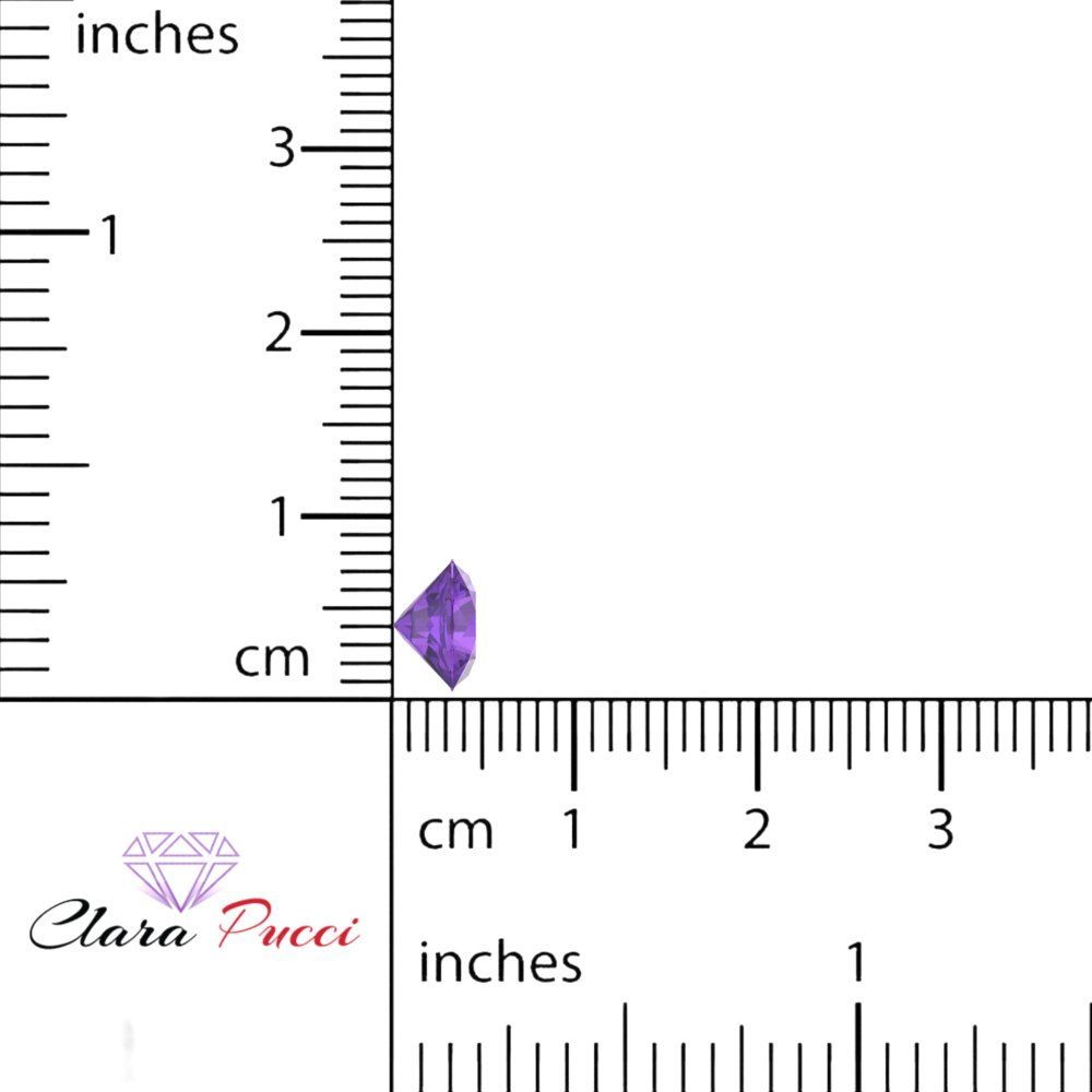 0.25 to 3 ct Round Cut VVS1 Natural Purple Amethyst February Birthstone