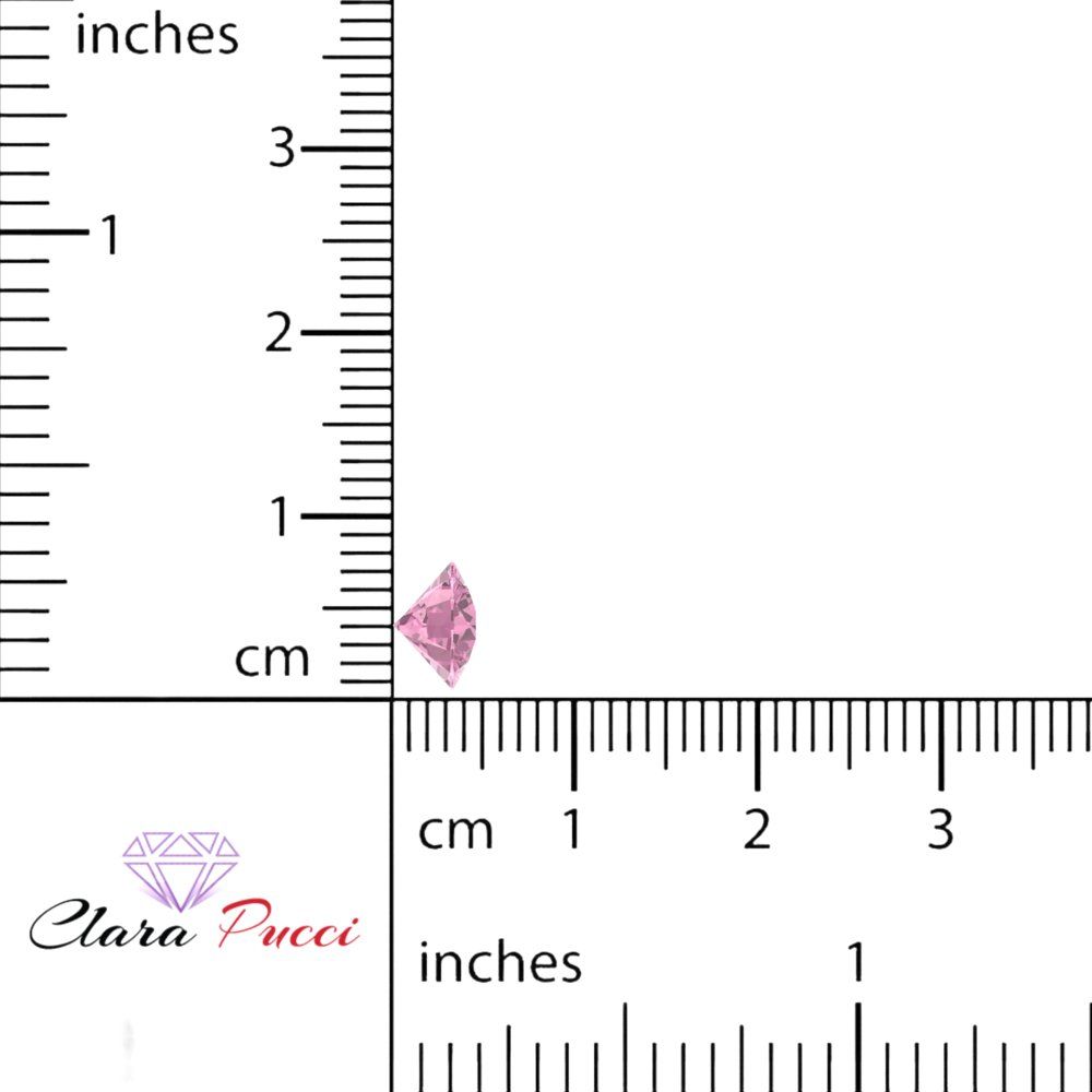 0.25 to 3 ct Round Cut VVS1 Simulated Pink October Birthstone