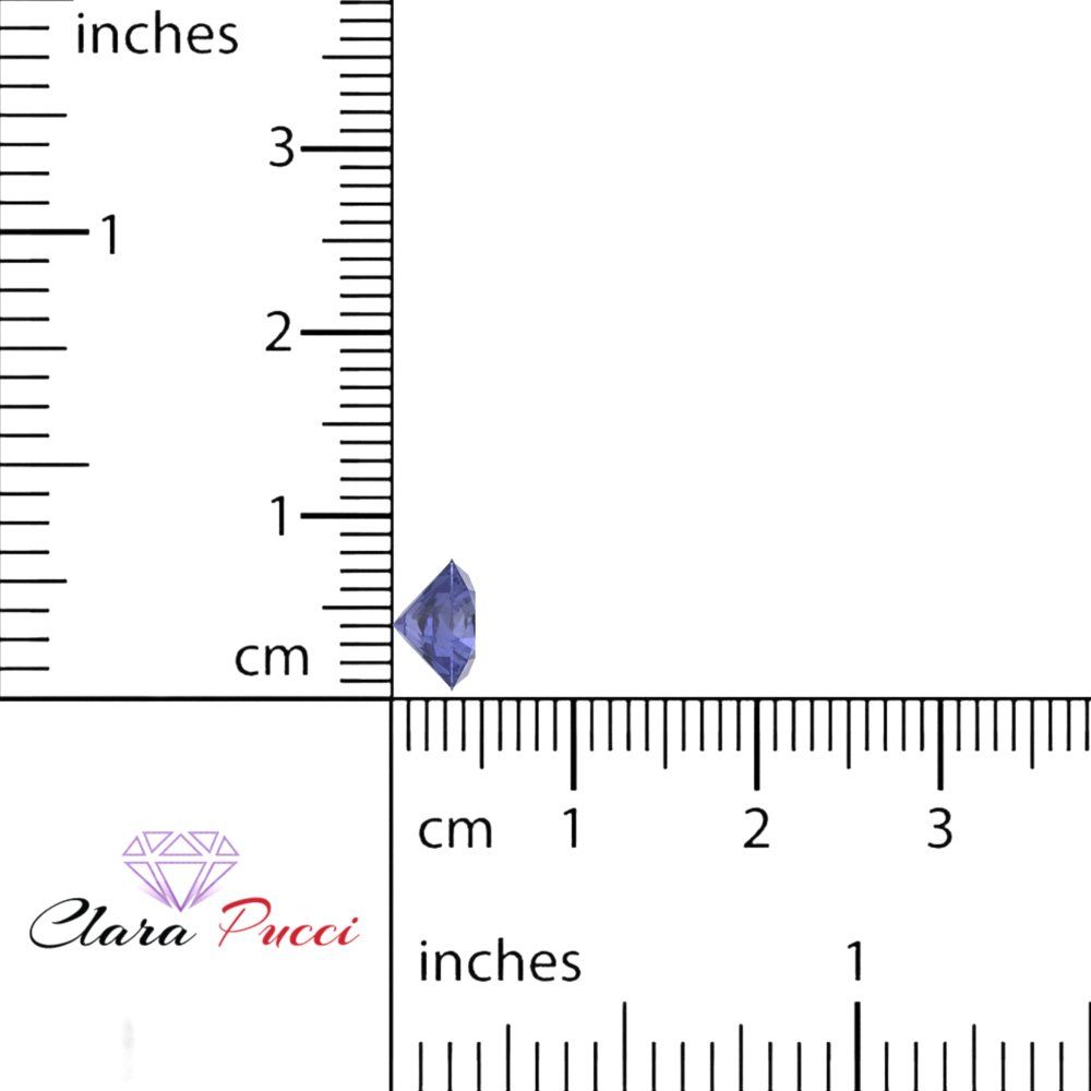 0.25 to 3 ct Round Cut VVS1 Simulated Blue Tanzanite September Birthstone