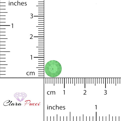 0.25 to 3 ct Round Cut VVS1 Simulated Light Green August Birthstone