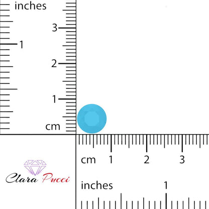 0.25 to 3 ct Round Cut VVS1 Simulated Blue Turquoise December Birthstone