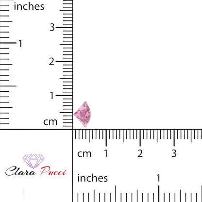 0.25 to 3 ct Round Cut VVS1 Simulated Pink October Birthstone