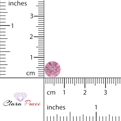 0.25 to 3 ct Round Cut VVS1 Simulated Pink October Birthstone