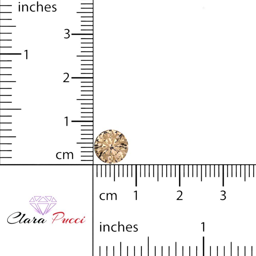 0.25 to 3 ct Round Cut VVS1 Synthetic Yellow moissanite November Birthstone