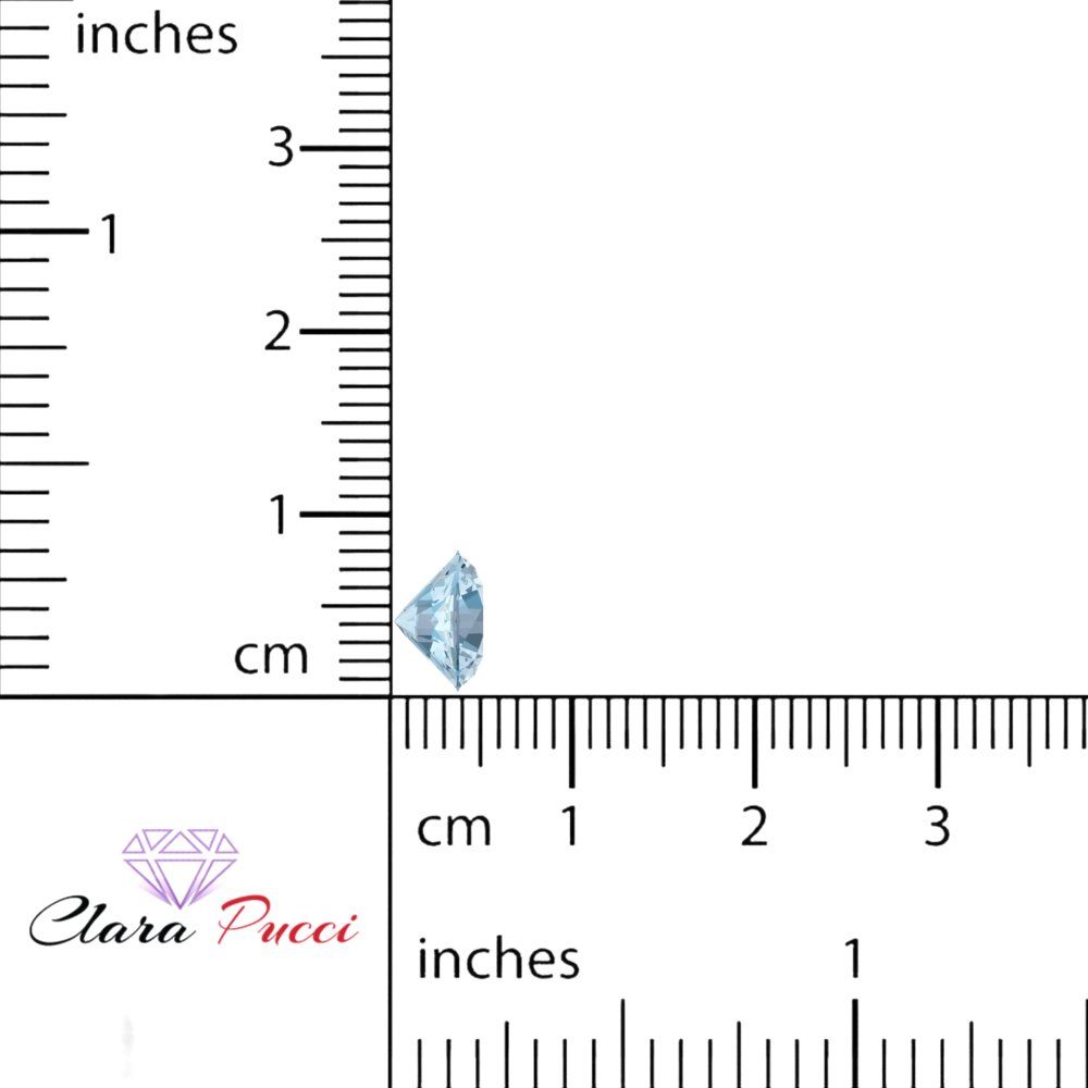 0.25 to 3 ct Round Cut VVS1 Natural Sky blue topaz March Birthstone