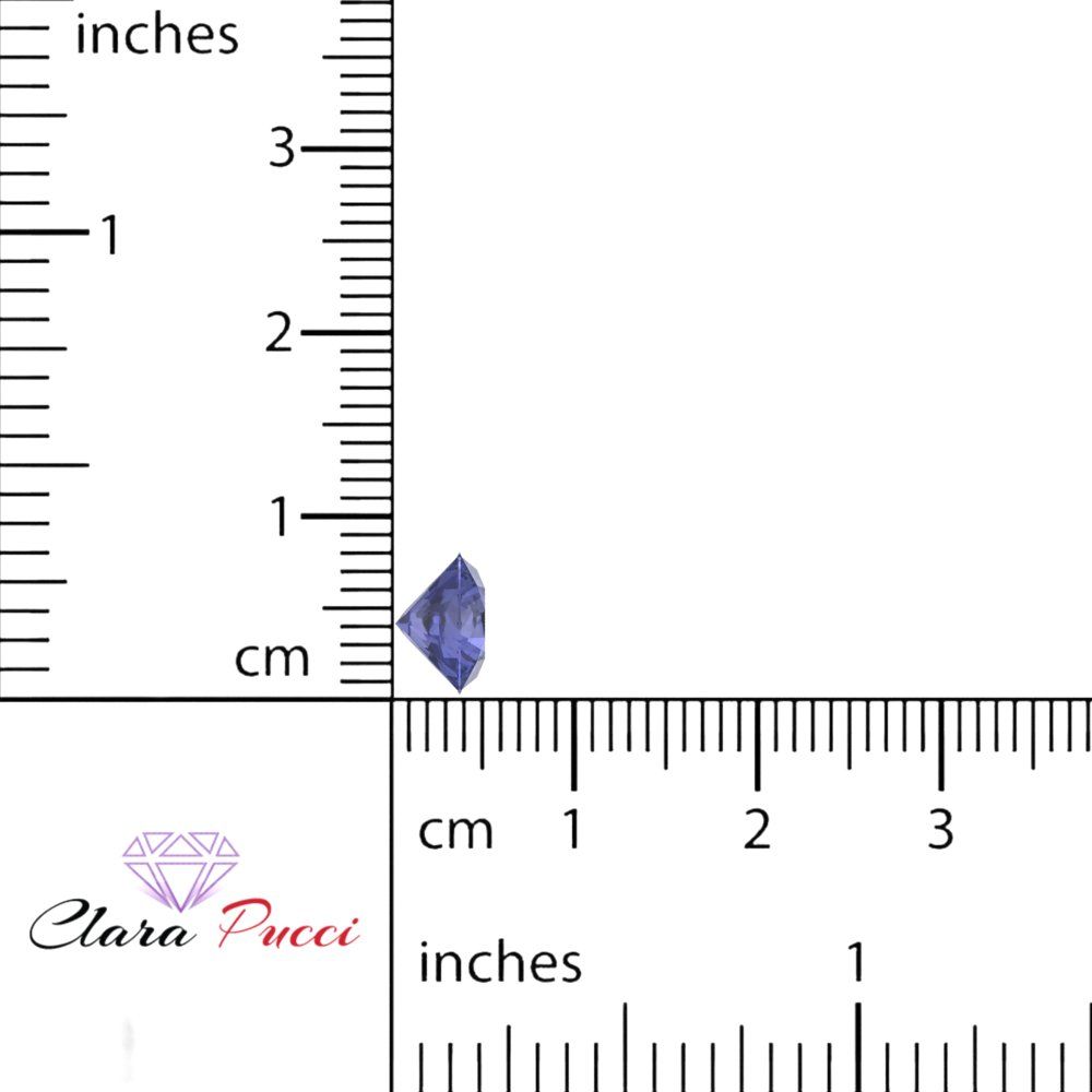 0.25 to 3 ct Round Cut VVS1 Simulated Blue Tanzanite September Birthstone