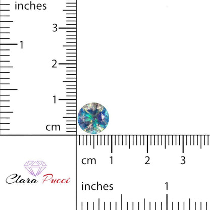 0.25 to 3 ct Round Cut VVS1 Synthetic Blue moissanite September Birthstone