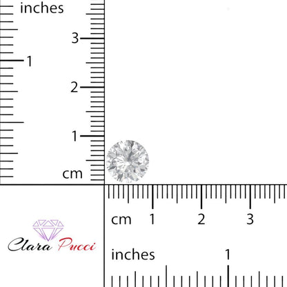0.25 to 3 ct Round Cut VVS1 Synthetic Clear Moissanite April Birthstone