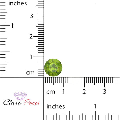 0.25 to 3 ct Round Cut VVS1 Natural Green Peridot August Birthstone