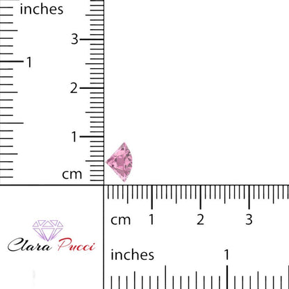 0.25 to 3 ct Round Cut VVS1 Simulated Pink October Birthstone