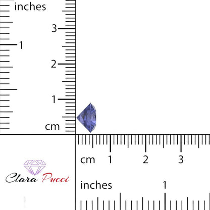 0.25 to 3 ct Round Cut VVS1 Simulated Blue Tanzanite September Birthstone